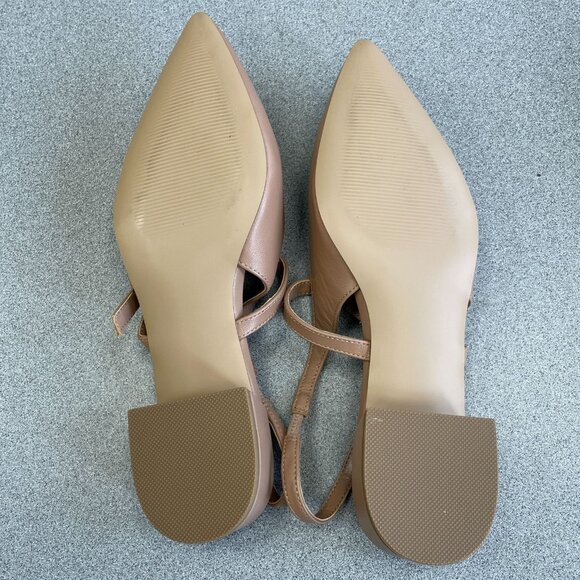 NEW Steve Madden Christyy Women's Size 8M  Tan Slingback Shoes Leather Upper - Picture 7 of 8